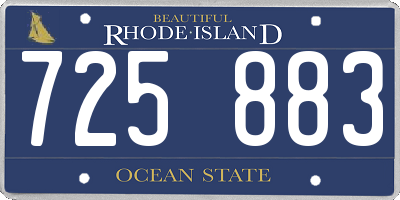 RI license plate 725883