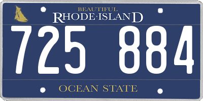 RI license plate 725884