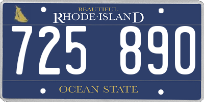 RI license plate 725890