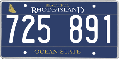 RI license plate 725891