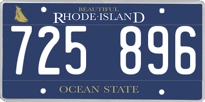 RI license plate 725896