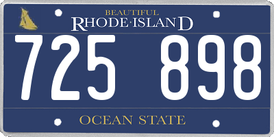 RI license plate 725898