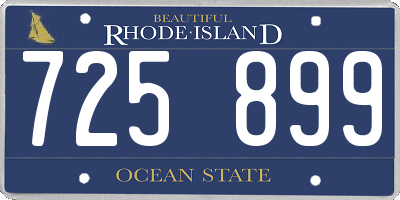 RI license plate 725899
