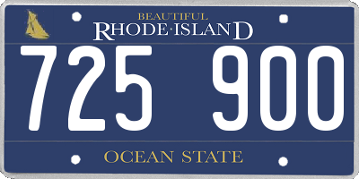 RI license plate 725900