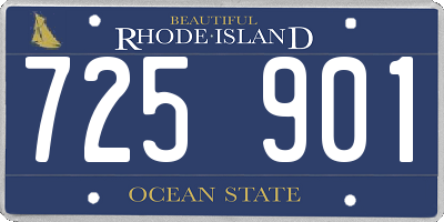 RI license plate 725901