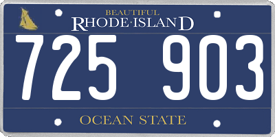 RI license plate 725903