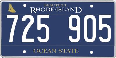 RI license plate 725905