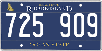 RI license plate 725909