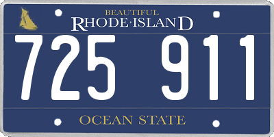 RI license plate 725911