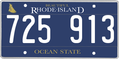 RI license plate 725913