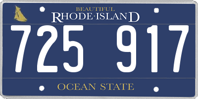 RI license plate 725917