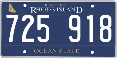RI license plate 725918