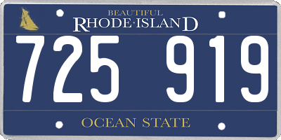 RI license plate 725919