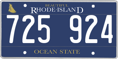 RI license plate 725924