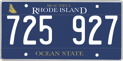 RI license plate 725927