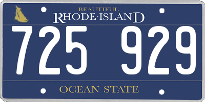 RI license plate 725929