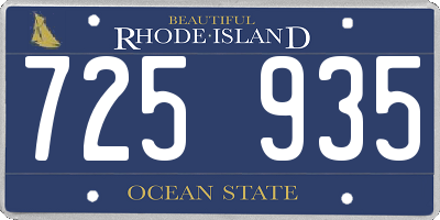 RI license plate 725935