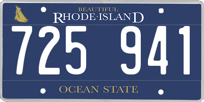 RI license plate 725941
