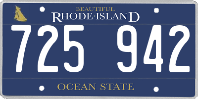 RI license plate 725942