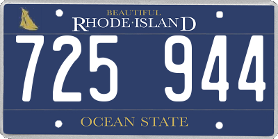 RI license plate 725944