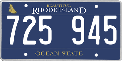 RI license plate 725945
