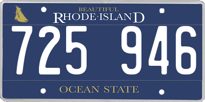 RI license plate 725946