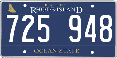 RI license plate 725948