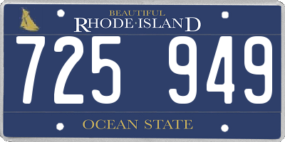 RI license plate 725949