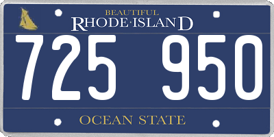RI license plate 725950