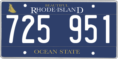 RI license plate 725951