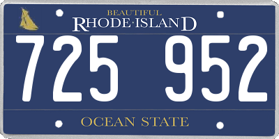 RI license plate 725952