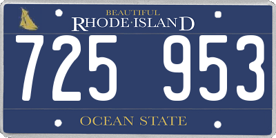 RI license plate 725953