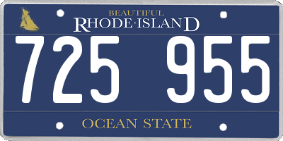 RI license plate 725955