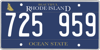 RI license plate 725959