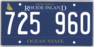 RI license plate 725960
