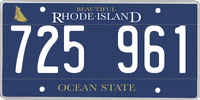 RI license plate 725961