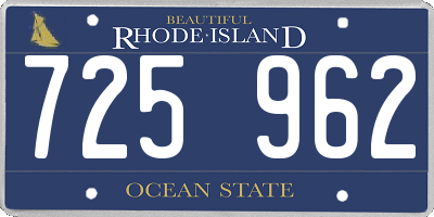 RI license plate 725962