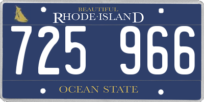 RI license plate 725966