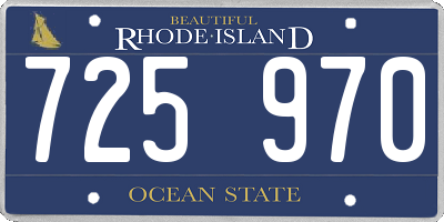 RI license plate 725970