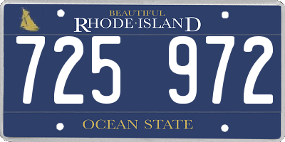 RI license plate 725972