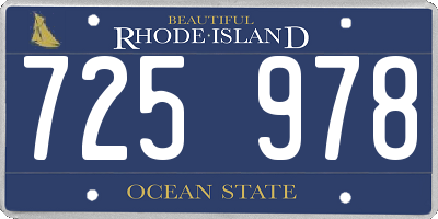 RI license plate 725978