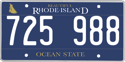 RI license plate 725988