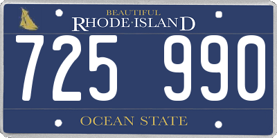 RI license plate 725990