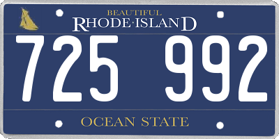 RI license plate 725992