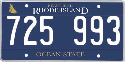 RI license plate 725993