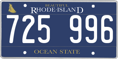 RI license plate 725996