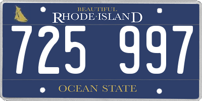 RI license plate 725997