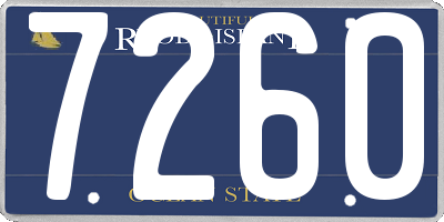 RI license plate 7260