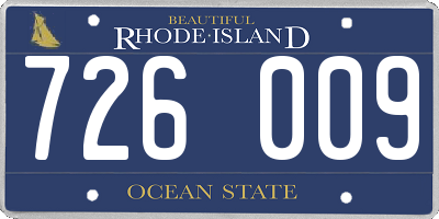 RI license plate 726009