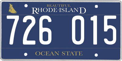 RI license plate 726015